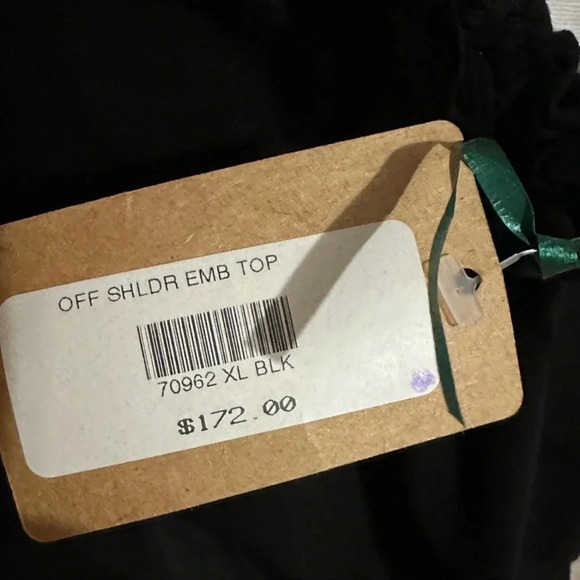 Vintage Collection off shoulder embroidered longsleeve tops size XL - Picture 9 of 9